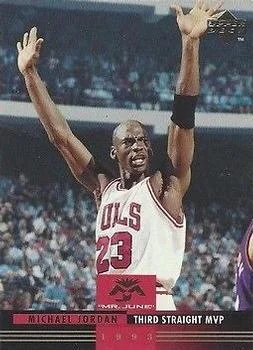 1993-94 Upper Deck French Michael Jordan / Third Straight MVP Variant #174 card image