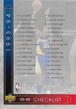 1993-94 Upper Deck French Reggie Miller / Joe Dumars Checklist #195 card image