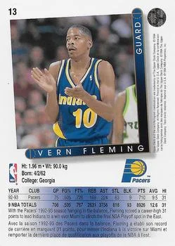 1993-94 Upper Deck French Vern Fleming Variant #13 card back image