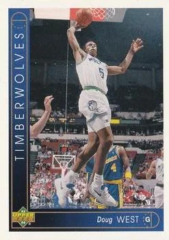 1993-94 Upper Deck German Doug West Variant #18 card image