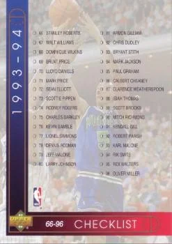 1993-94 Upper Deck German Doug West / James Worthy Checklist #194 card image