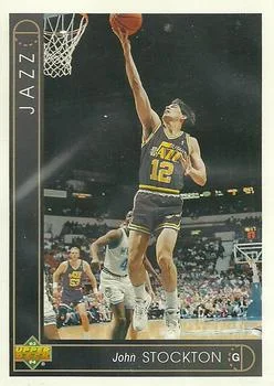 1993-94 Upper Deck German John Stockton Variant #63 card image