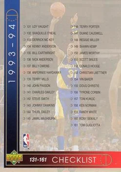 1993-94 Upper Deck German Reggie Miller / Joe Dumars Checklist #195 card image