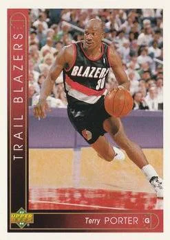 1993-94 Upper Deck German Terry Porter Variant #146 card image