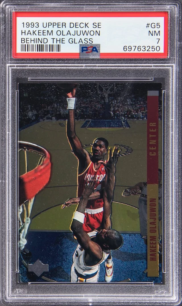 1993-94 Upper Deck Hakeem Olajuwon Special Edition Behind The Glass #G5 card image