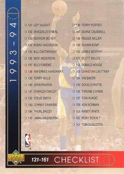 1993-94 Upper Deck Italian Reggie Miller / Joe Dumars Checklist #195 card image