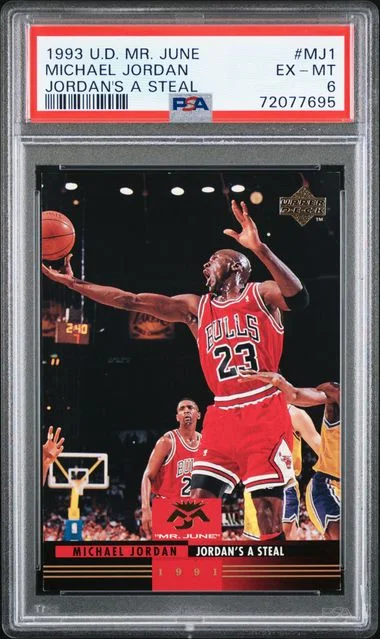 1993-94 Upper Deck Michael Jordan Mr. June Jordan's A Steal #MJ1 card image