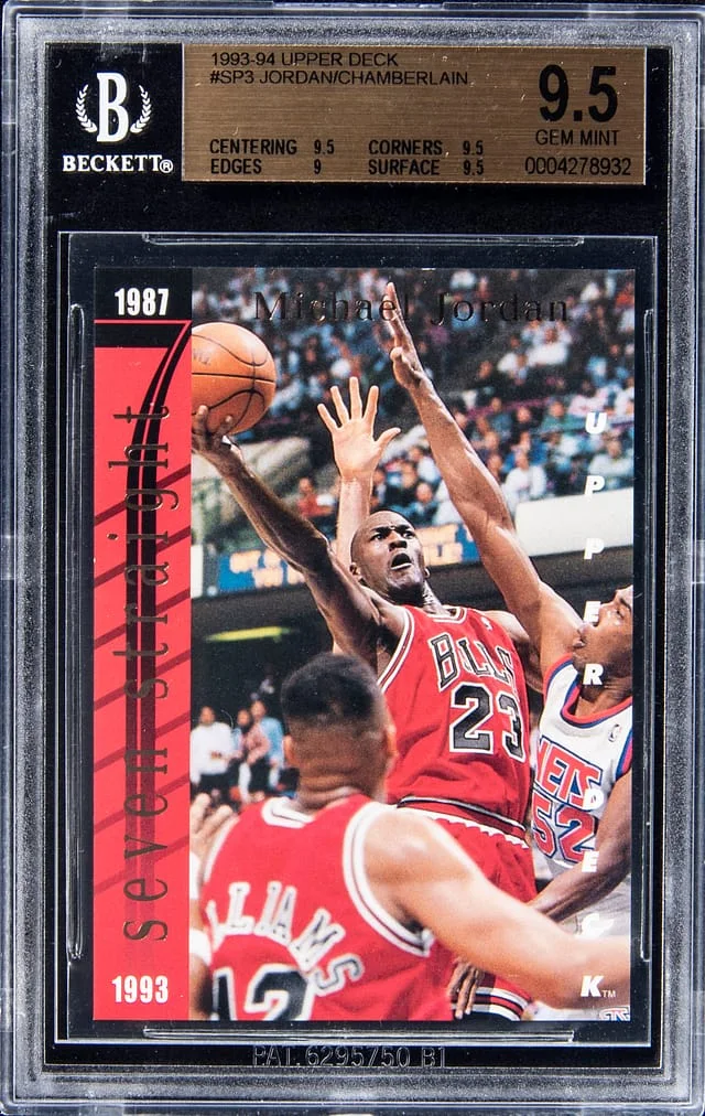 1993-94 Upper Deck Michael Jordan, Wilt Chamberlain Jordan/Chamberlain #SP3 card image