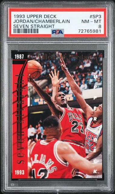 1993-94 Upper Deck Michael Jordan/Wilt Chamberlain Seven Straight #SP3 card image