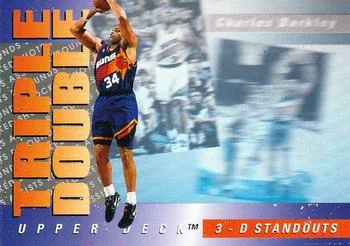 1993-94 Upper Deck Spanish Charles Barkley Triple Double 3-D Standouts #TD1 card image