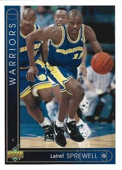 1993-94 Upper Deck Spanish Latrell Sprewell Variant #54 card image