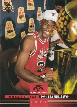 1993-94 Upper Deck Spanish Michael Jordan - 1991 NBA Finals MVP MJ Variant #168 card image