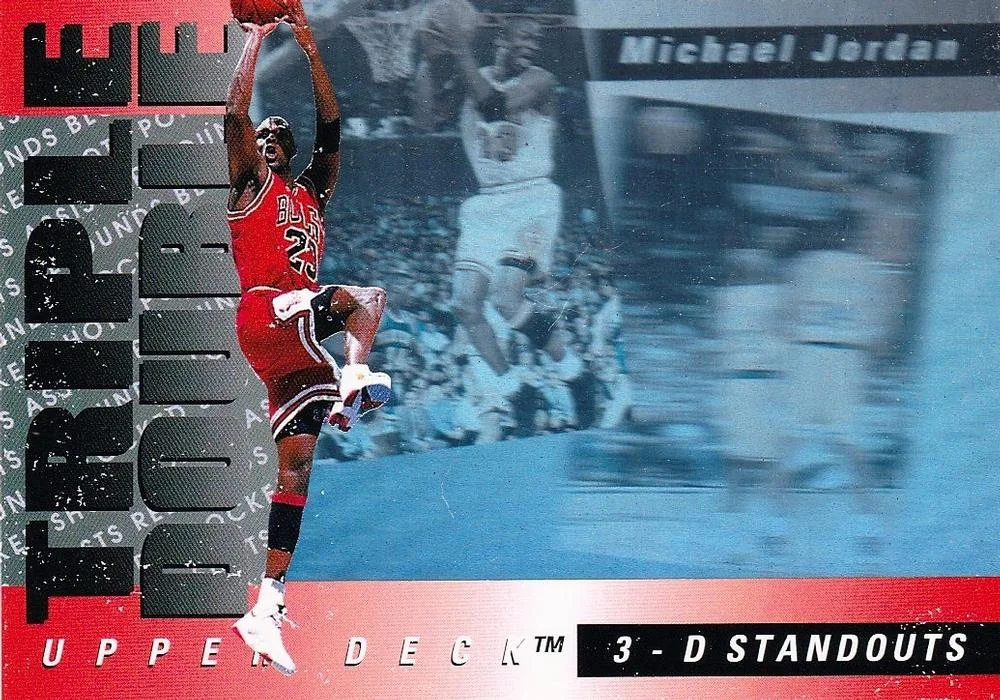 1993-94 Upper Deck Spanish Michael Jordan Triple Double 3-D Standouts #TD2 card image