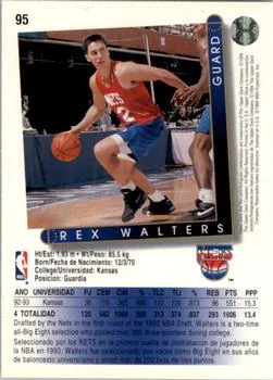1993-94 Upper Deck Spanish Rex Walters Variant #95 card back image
