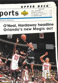 1993-94 Upper Deck Special Edition Anfernee Hardaway / Shaquille O'Neal Electric Court Gold #217 card image