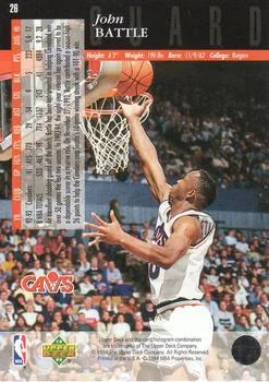 1993-94 Upper Deck Special Edition John Battle Variant #26 card back image