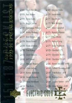 1993-94 Upper Deck Special Edition Mookie Blaylock / Lloyd Daniels Checklist #180 card image