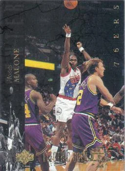 1993-94 Upper Deck Special Edition Moses Malone Electric Court Gold #120 card image