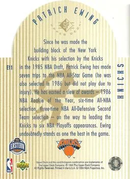 1993-94 Upper Deck Special Edition Patrick Ewing Eastern Conference All-Stars #E11 card back image