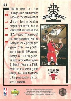 1993-94 Upper Deck Special Edition Scottie Pippen Behind the Glass #G10 card back image