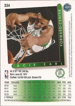 1993-94 Upper Deck Acie Earl Variant #334 card back image