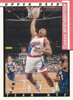1993-94 Upper Deck Clarence Weatherspoon Team MVP #TM20 card image