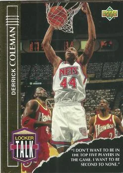 1993-94 Upper Deck Derrick Coleman Locker Talk #LT7 card image