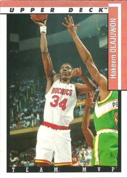 1993-94 Upper Deck Hakeem Olajuwon Team MVP #TM10 card image