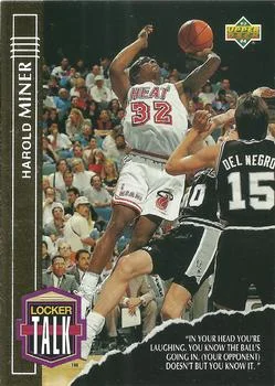 1993-94 Upper Deck Harold Miner Locker Talk #LT5 card image