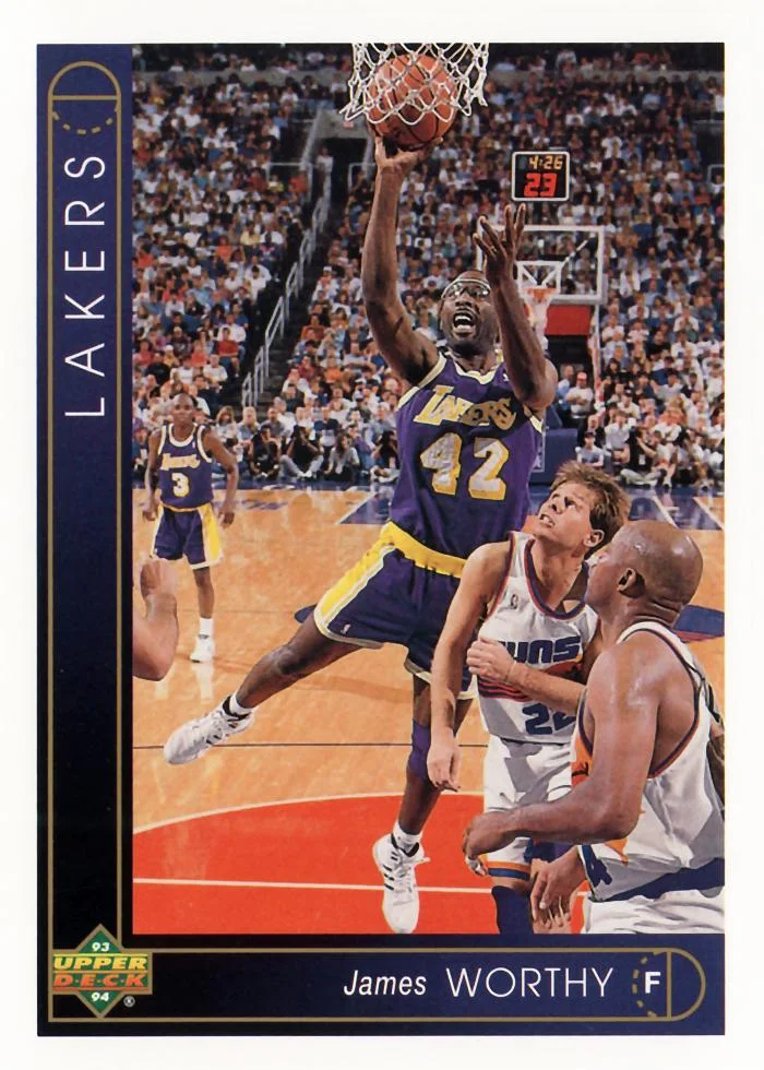 1993-94 Upper Deck James Worthy Shadow Charles Barkley Variant #142 card image