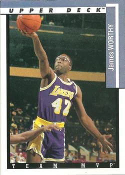 1993-94 Upper Deck James Worthy Team MVP #TM13 card image