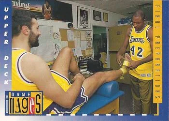 1993-94 Upper Deck James Worthy / Vlade Divac GI Variant #457 card image
