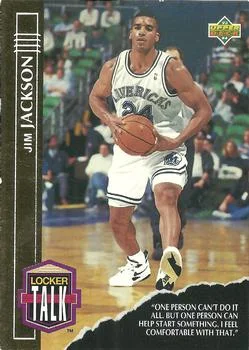 1993-94 Upper Deck Jim Jackson Locker Talk #LT15 card image