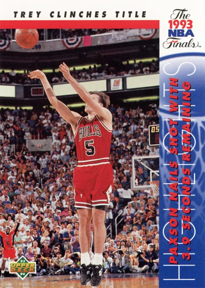 1993-94 Upper Deck John Paxson FINTrey Clinches Title Variant #206 card image