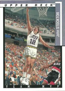 1993-94 Upper Deck John Stockton Team MVP #TM26 card image