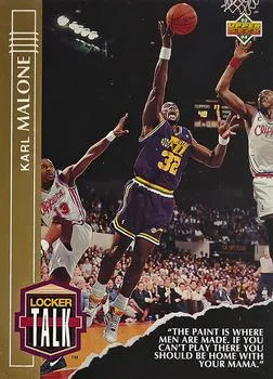 1993-94 Upper Deck Karl Malone Locker Talk #LT11 card image
