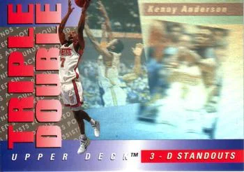 1993-94 Upper Deck Kenny Anderson Triple Double 3-D Standouts #TD6 card image