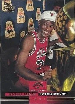 1993-94 Upper Deck Michael Jordan 1991 NBA Finals MVP Michael Jordan Mr. June #MJ3 card image