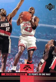 1993-94 Upper Deck Michael Jordan 35 Points in One Half Michael Jordan Mr. June #MJ4 card image