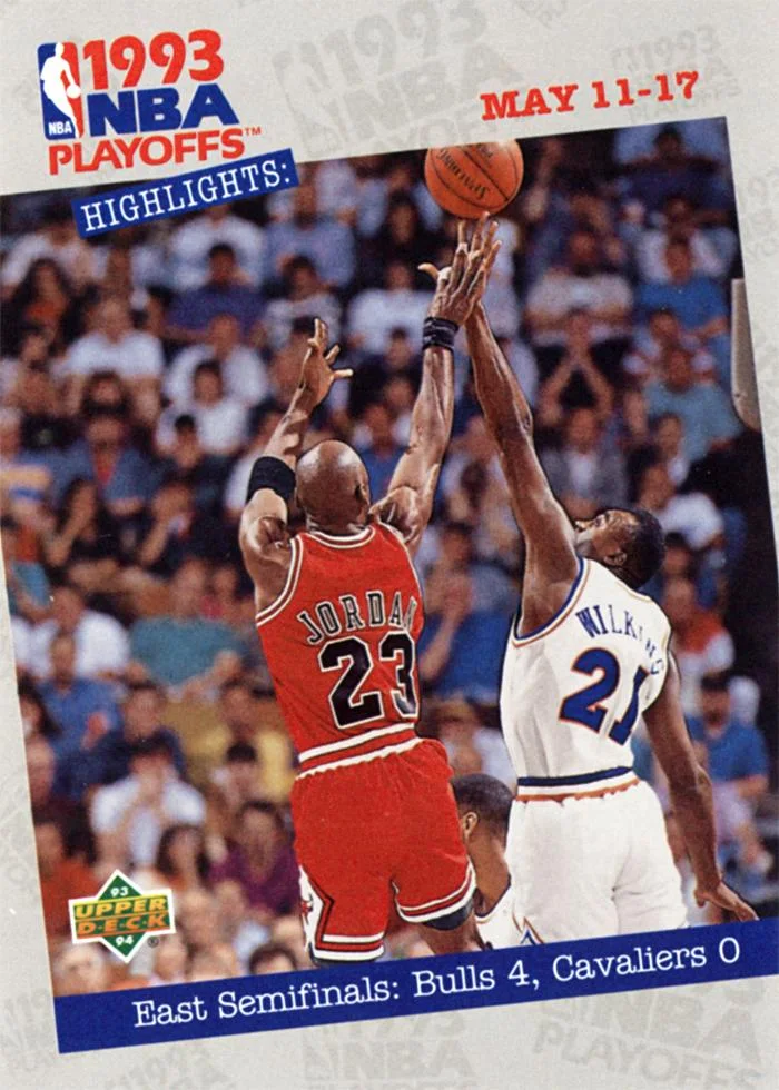 1993-94 Upper Deck Michael Jordan / Gerald Wilkins Variant #187 card image