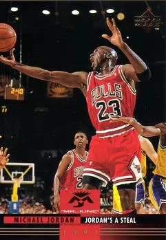 1993-94 Upper Deck Michael Jordan Jordan's a Steal Michael Jordan Mr. June #MJ1 card image
