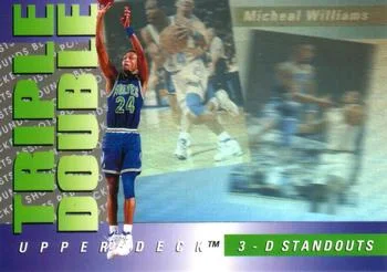 1993-94 Upper Deck Micheal Williams Triple Double 3-D Standouts #TD10 card image