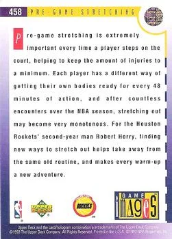 1993-94 Upper Deck Robert Horry GI Variant #458 card back image