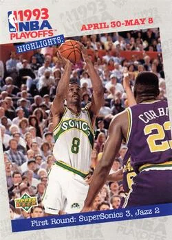 1993-94 Upper Deck Tyrone Corbin / Eddie Johnson (b. 1959) Variant #185 card image