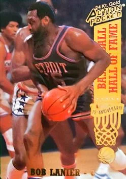 1993 Action Packed Hall of Fame Bob Lanier 24K Gold #42G card image