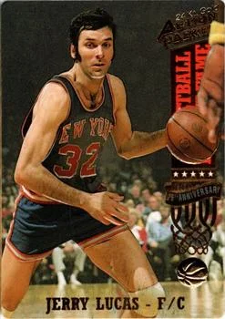1993 Action Packed Hall of Fame Jerry Lucas 24K Gold #38G card image