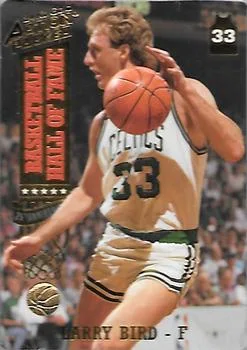 1993 Action Packed Hall of Fame Larry Bird 24K Gold #17G card image