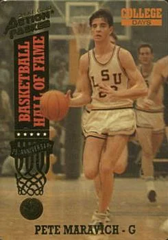 1993 Action Packed Hall of Fame Pete Maravich CD 24K Gold #52G card image