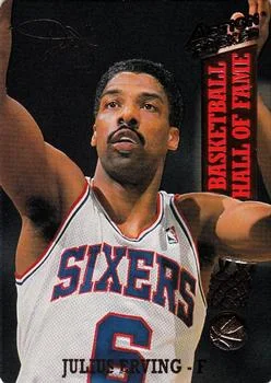 1993 Action Packed Hall of Fame Julius Erving Erving In The NBA #72 card image