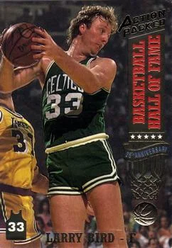 1993 Action Packed Hall of Fame Larry Bird "A Celtics Tradition" #20 card image